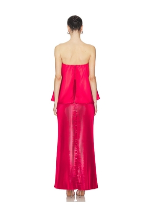 L'IDEE Aman Gown in Red. Size 12/L. Also in 8/S, 6/XS, 10/M, 14/XL.