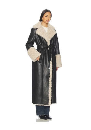 LAMARQUE Polly Faux Fur Trench Coat in Black. Size S. Also in XS, M, L.