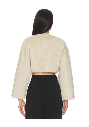 LAMARQUE Rowdie Faux Fur Jacket in Cream. Size M. Also in XXS, XS, S, L, XL.