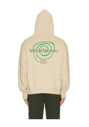 Museum of Peace and Quiet Spiritual Discovery Hoodie in Cream. Size M. Also in XS, S, L.