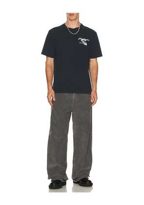ONE OF THESE DAYS Mustang Cross Tee in Black. Size M. Also in S.