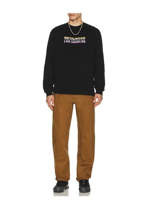 Metalwood Studio Flyer Long Sleeve Tee in Black. Size M. Also in S, L, XL/1X.
