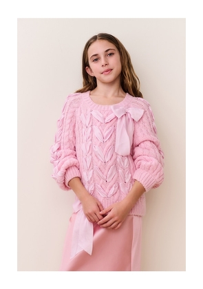 LoveShackFancy Tween Doria Pullover in White. Size M. Also in S, L.