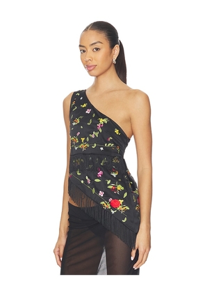 NIIHAI Lara Fringe Top in Black. Size M. Also in XS, S, L, XL.
