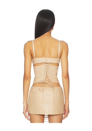 NIIHAI The Lazer Cut Corset in Beige. Size M. Also in XS, L, XL.