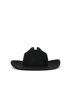 Lack of Color Raffia Cowboy Hat in Black. Size 57. Also in 59.