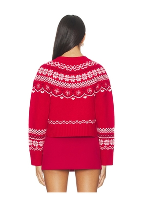 LoveShackFancy Shantae Cardigan in Red. Size M. Also in XS, S, L, XL.