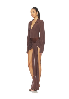 Kim Shui x REVOLVE Jeannie Mini Dress in Brown. Size M. Also in XXS, XS, S, L, XL.