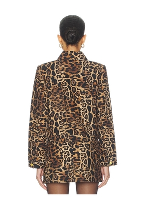 L'AGENCE Nyx Crop Jacket in Brown. Size 00. Also in 4, 0, 2.