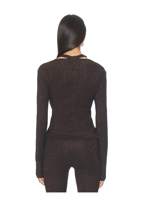Ottolinger Double Closure Rib Cardigan in Black. Size M. Also in XS, S.