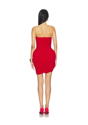 Magda Butrym Strapless Mini Dress in Red. Size 38. Also in 36, 34.