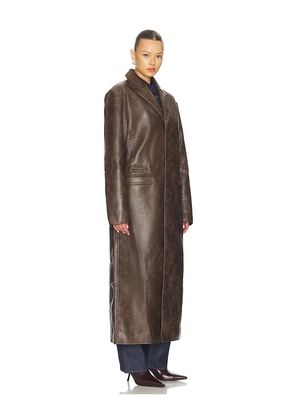 Nakedvice The Jasper Coat in Brown. Size M. Also in XS, S, L.