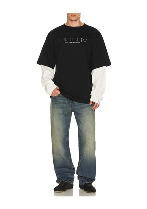 MISBHV Corp. Long Sleeve Tee in Black. Size M. Also in L, XL/1X.