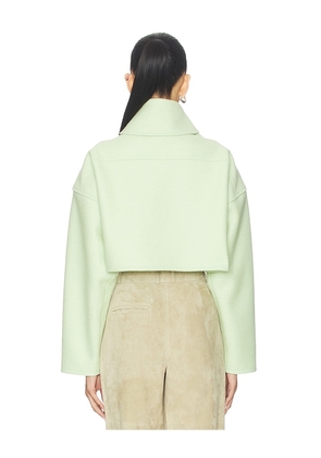 Kenzo Boxy Cropped Vareuse Jacket in Green. Size 38/4. Also in 36/2.