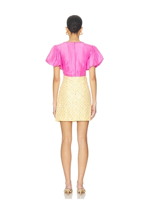LA FUORI Lime Candy Mini Dress in Yellow. Size M. Also in S.