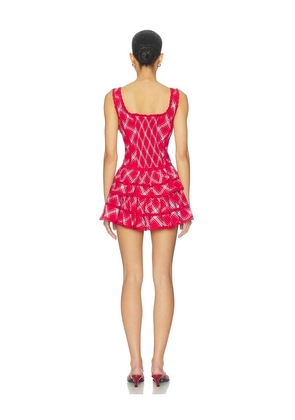 LoveShackFancy Torres Dress in Red. Size 10. Also in 2, 4, 8.