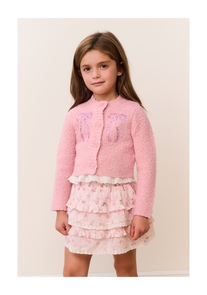 LoveShackFancy Kids Journelle Cardi in Pink. Size 3. Also in 2, 4, 5, 6.