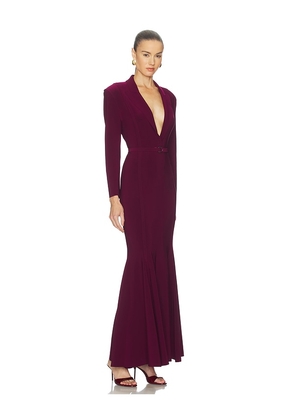 Norma Kamali Single Breasted Fishtail Gown in Purple. Size S. Also in XXS.