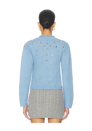 Never Fully Dressed Studded Cardigan in Blue. Size M. Also in XL, XS.