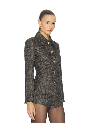 L'Academie Rita Jacket in Black,Gold. Size M. Also in XXS, XS, S.