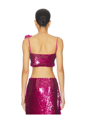 Mother of All Mela Sequins Top in Fuchsia. Size S. Also in XS, M.