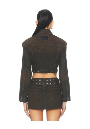 Ksubi Define Trucker Jacket in Brown. Size M. Also in S, XS.