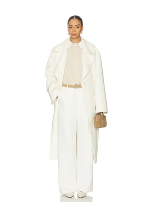 L'Academie Kye Wool Coat in Ivory. Size M. Also in XXS, XS, S, L, XL.