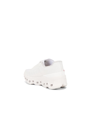On Cloudmonster Void in White. Size 10.5. Also in 8.5, 9.5, 10, 11, 11.5, 12, 13.