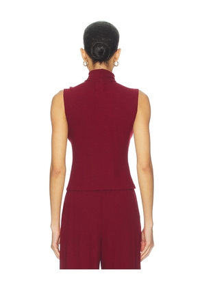 LESET Lauren Sleeveless Turtleneck in Red. Size M. Also in L, XL.