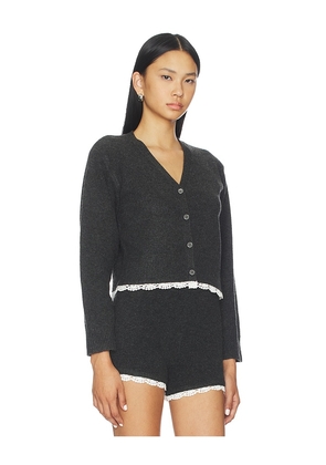 Line & Dot Inara Cardigan in Charcoal. Size M. Also in S, XS, L.