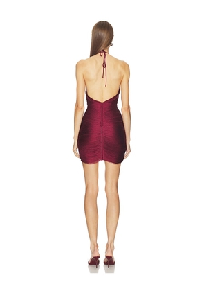 Michael Costello x REVOLVE Trapani Mini Dress in Burgundy. Size M. Also in S, L.