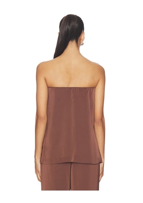 Lovers and Friends Alette Satin Top in Chocolate. Size M. Also in L, S, XL, XS.