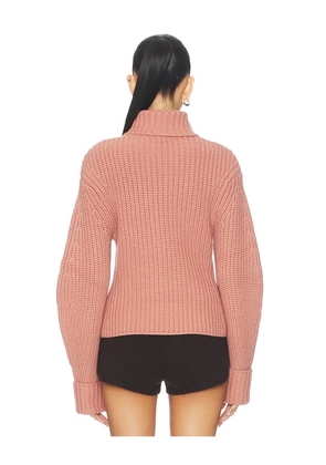 Lovers and Friends Aimee Mock Neck Sweater in Pink. Size M. Also in L, S, XL, XS, XXS.