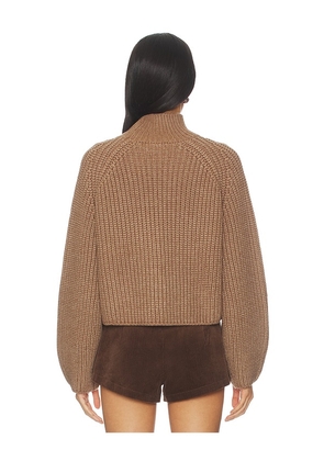 Lovers and Friends Martinea Funnel Neck Sweater in Brown. Size M. Also in L, S, XL, XS, XXS.