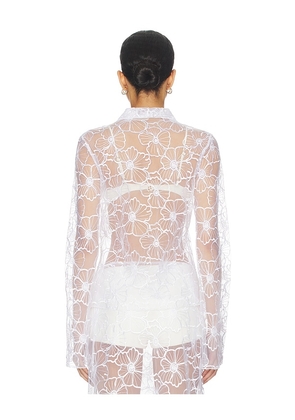 OperaSPORT Flora Shirt in White. Size S. Also in M.