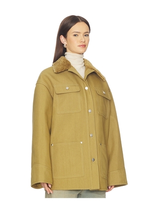Nanushka Zonta Jacket in Taupe. Size M. Also in XS, S, L.