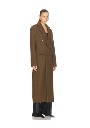 Nanushka Melva Coat in Brown. Size XS. Also in M, L.