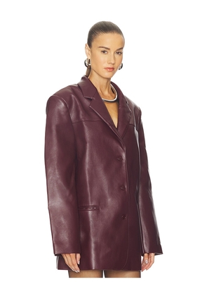 Nakedvice The Drew Jacket in Burgundy. Size M. Also in XS, S, L.