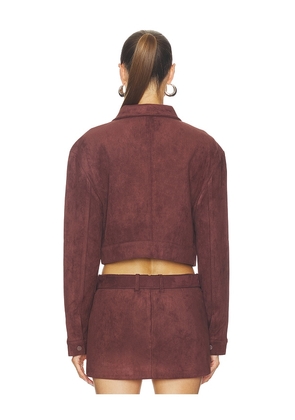 Nakedvice The Vince Faux Suede Jacket in Brown. Size M. Also in XS, S, L.
