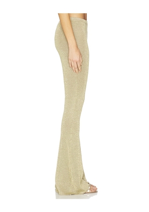 Leslie Amon Dore Pant in Metallic Gold. Size M. Also in S, XL.