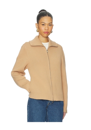 L'Academie Avey Zip Cardigan in Tan. Size M. Also in XXS, XS, S, L, XL.