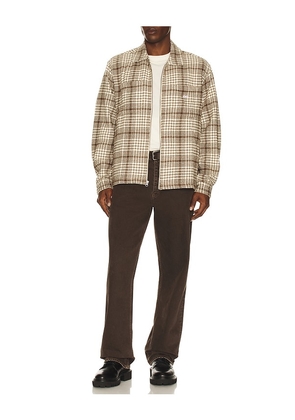 Obey Parker Zip Shirt Jacket in Brown. Size M. Also in S, L.
