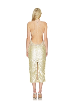 Leslie Amon Lea Dress in Metallic Neutral. Size S. Also in XL.