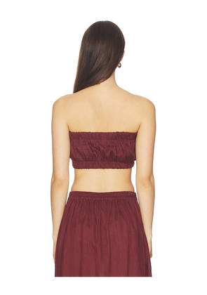 MIKOH Marlion Strapless Top in Brown. Size 2/M. Also in 1/S, 3/L.