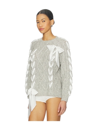 LoveShackFancy Kloss Pullover in Light Grey. Size S. Also in XS.