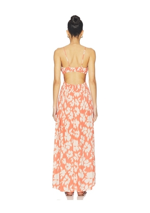 LSPACE Tala Maxi Dress in Coral. Size M. Also in S, XS.