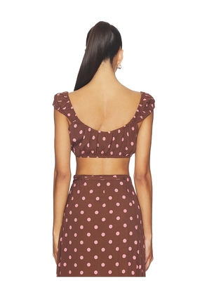 LSPACE Ever Top in Brown. Size L. Also in S, XS, M, XL.