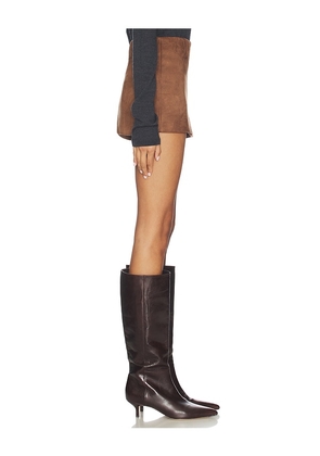 Milkwhite Mini Skirt in Brown. Size M. Also in L, XS, S.