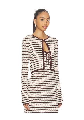 LSPACE Rosalie Cardigan in Brown. Size L. Also in S, XS, M, XL.
