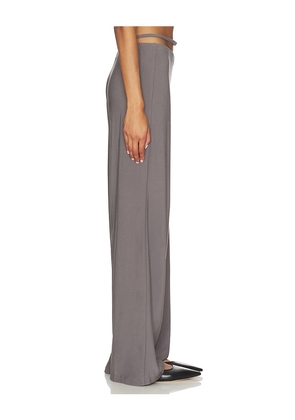 MADISON THE LABEL Windsor Straight Leg Pant in Grey. Size M. Also in S, L.